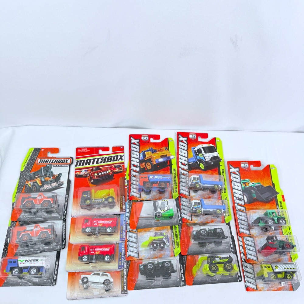 Matchbox Diecast Car Lot 18pc Construction City Action 64 Austin Mini Cooper S